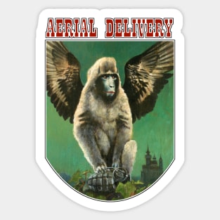 Vintage Flying Monkey Aerial Delivery Design Sticker